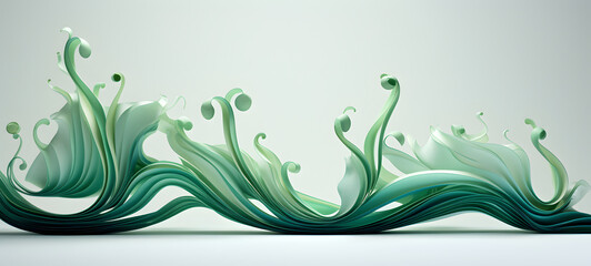paper quilling Seaweed, ai generative