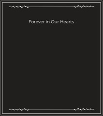 Forever in Our Hearts: Memorial Service Template Illustration with Empty Space