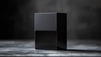 Black perfume bottle, studio shot