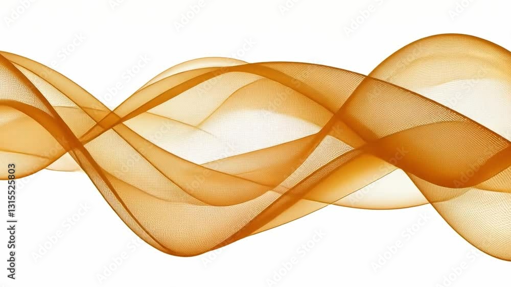 Poster abstract orange wave pattern white background showcasing fluid motion and dynamic curves with modern