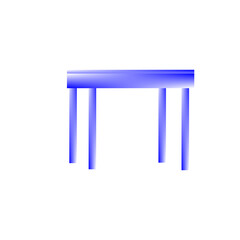 Illustrazione di un tavolo ultra moderno