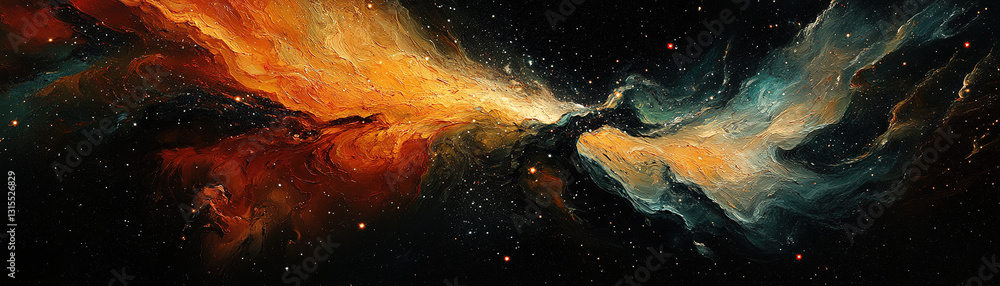 Poster cosmic collision event outer space digital art astronomical environment vast viewpoint celestial won