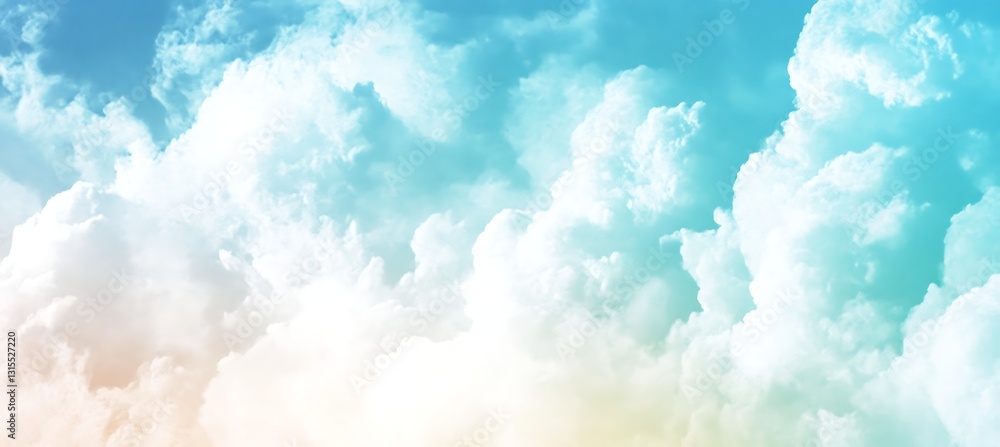 Aufkleber soft gradient background blending light blue and white with a gentle cloud-like texture for a calm l