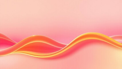 Abstract flowing liquid waves on soft pink background