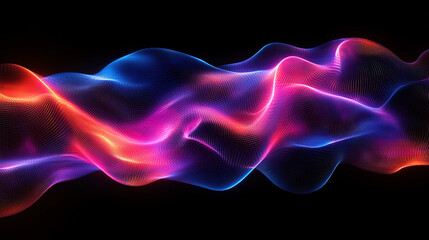 Dynamic light waves abstract digital art stunning visuals dark background creative conceptual design