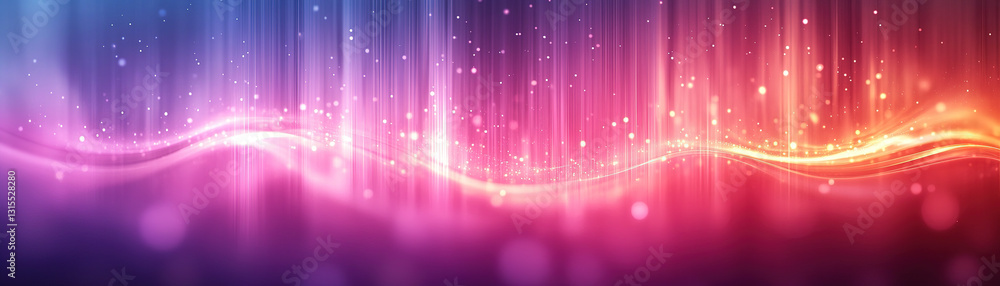 Poster vibrant light waves dance digital art creation abstract environment colorful visuals dynamic perspec