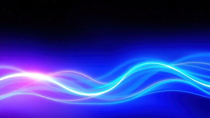 Abstract glowing waves in deep space