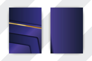 Abstract Purple Gold Brochure Design Template