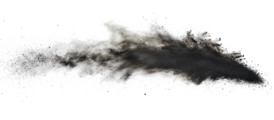 The dust devil spins, a small whirlwind of dust and debris on isolated with transparent concept 
