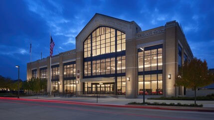 A historic sports arena with a classic architectural design, representing tradition.