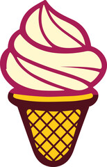 Icecream cone illustration cartoon design