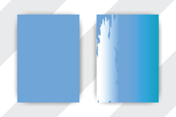 Blue gradient card mockups on white background