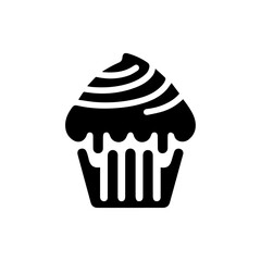 cake logo black and white