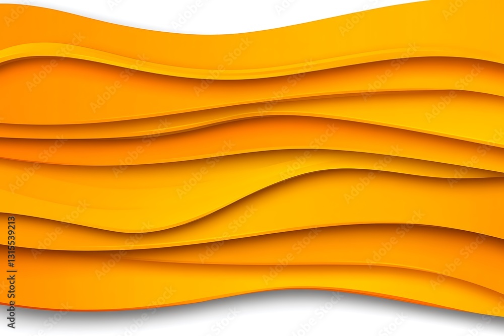 Poster abstract dynamic layered orange waves presentation background design