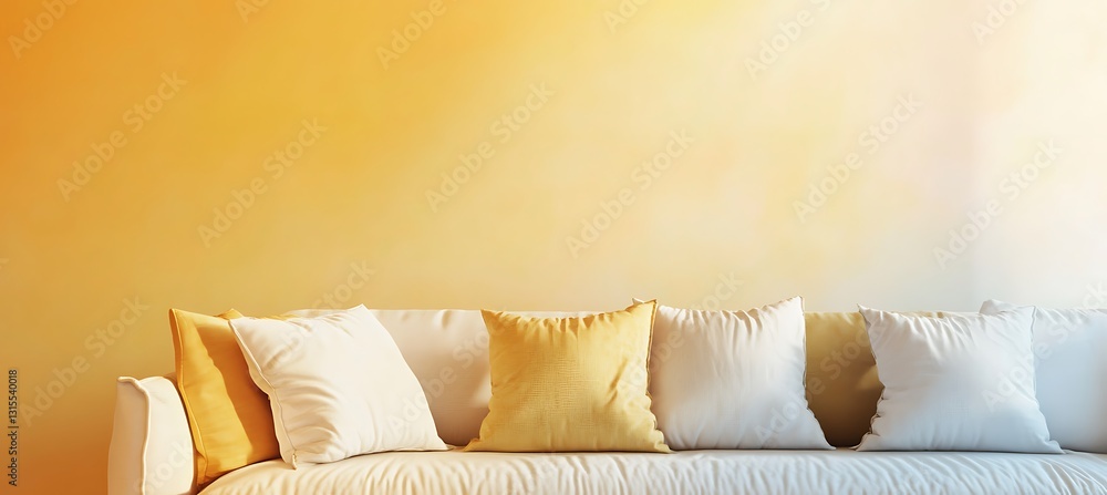 Poster abstract backdrop featuring a gentle gradient from vibrant yellow to light gold with a touch of text