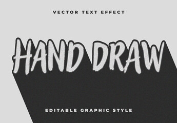 Gray And Black Projection Shadow Bold Typography Text Effect