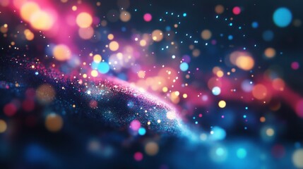 Abstract Technology Design with Soft Light Effects