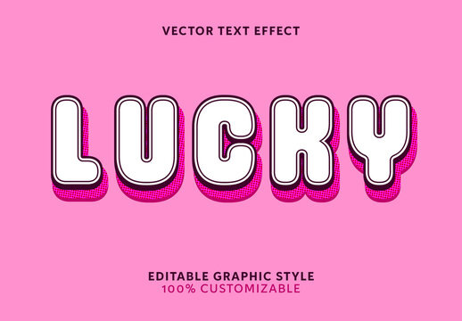 Pink White Dotted 3D Shadow Playful Bold Text Effect