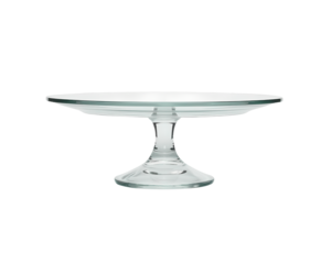 Glass cake plate, isolated on transparent background
