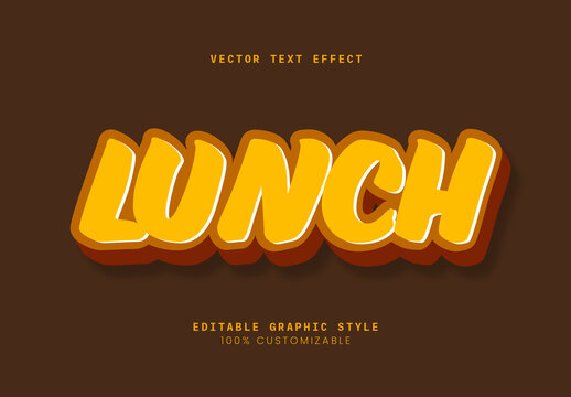 Yellow Brown Bold Fun Cartoon Text Effect