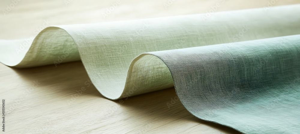 Poster soft gradient background blending mint green and pale yellow with a gentle linen texture for a calm 