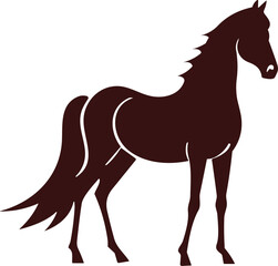 horse logo silhouette, race symbol illustration design