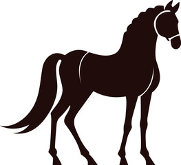 horse logo silhouette, race symbol illustration design