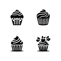 cake logo black and white