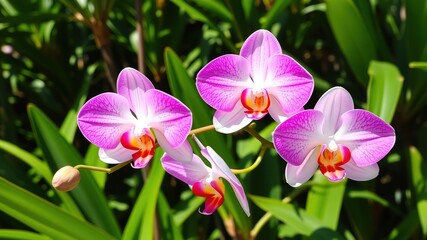 Miami Orchids Blooming in Natural Setting