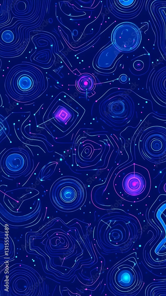Poster sophisticated network communication themed background with blue colour usage