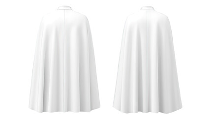 White capes, back view, mockup, studio, design