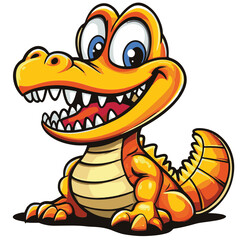 Obraz premium Crocodile Simple Vector Logo