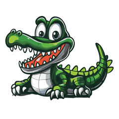 Obraz premium Crocodile Simple Vector Logo