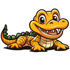Obraz premium Crocodile Simple Vector Logo