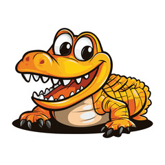 Obraz premium Crocodile Simple Vector Logo