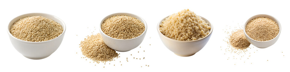 Healthy quinoa bowl nutritious, fresh, delicious isolated on a transparent background.