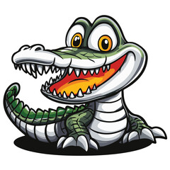 Obraz premium Crocodile Simple Vector Logo