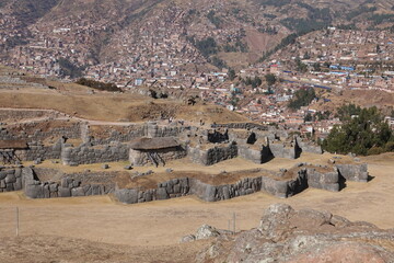Panoramic view of Sacsayhuaman with Cusco in the background