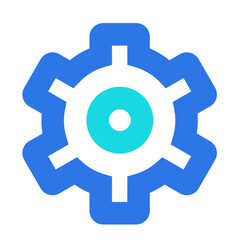 A Vibrant Gear Symbolizing Smooth Operation And Seamless Efficiency, Depicted In Bold Blue And Turquoise Tones With A Clean, Modern Design