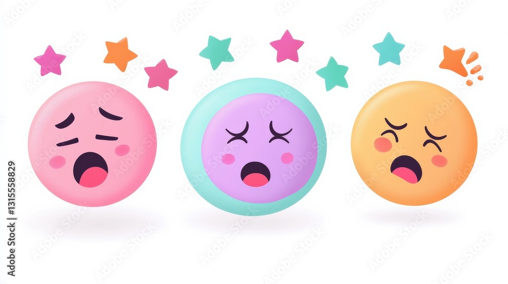 Canvas Prints minimal concept of user satisfaction levels, structured rating system with emotion-based faces and c