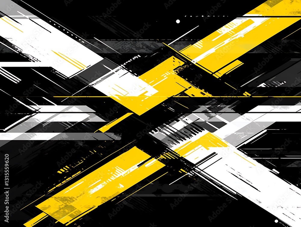 Poster bold geometric pattern of lines and shapes with dynamic energy flow