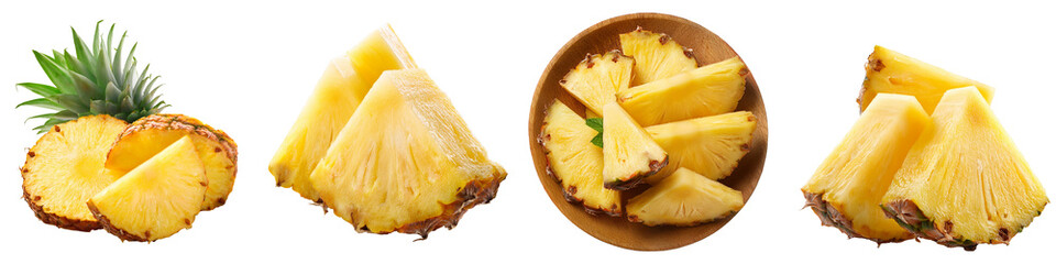 Pineapple isolated on transparent background 