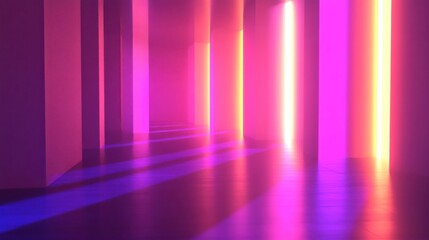 Futuristic Tech Lab with Glowing Light Effects