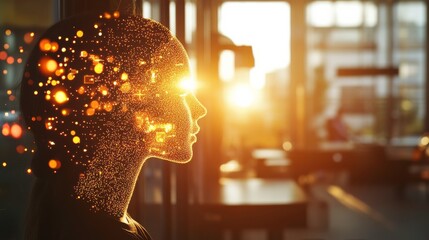 High-Tech Recognition Interface in Modern Lab Setting