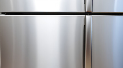 silver fridge door with handle