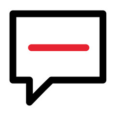 A Silent Message, A Red Line Of Unspoken Words Within A Bold Black Speech Bubble, Conveying A Sense Of Subtle Tension And Quiet Communication