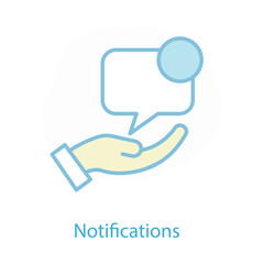 Fototapeta premium Reminder Notifications Symbol for Productivity