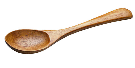 Wooden spoon isolated on a white background