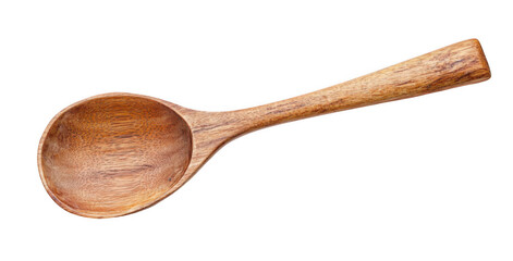 Wooden spoon isolated on a white background