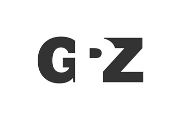 GPZ logo design. Initial letter G P Z bold font style for tech startups, consulting, corporate branding. Creative company name, headlines typography identity, trendy logotype.